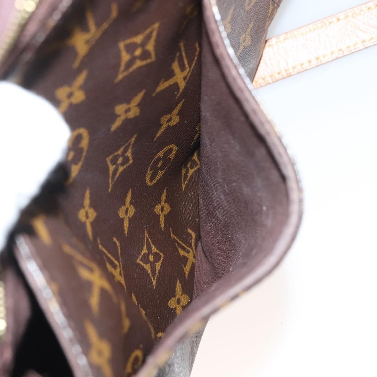 Louis Vuitton Menilmontant Handbag Monogram Canvas, BROWN, CANVAS, Shoulder bag