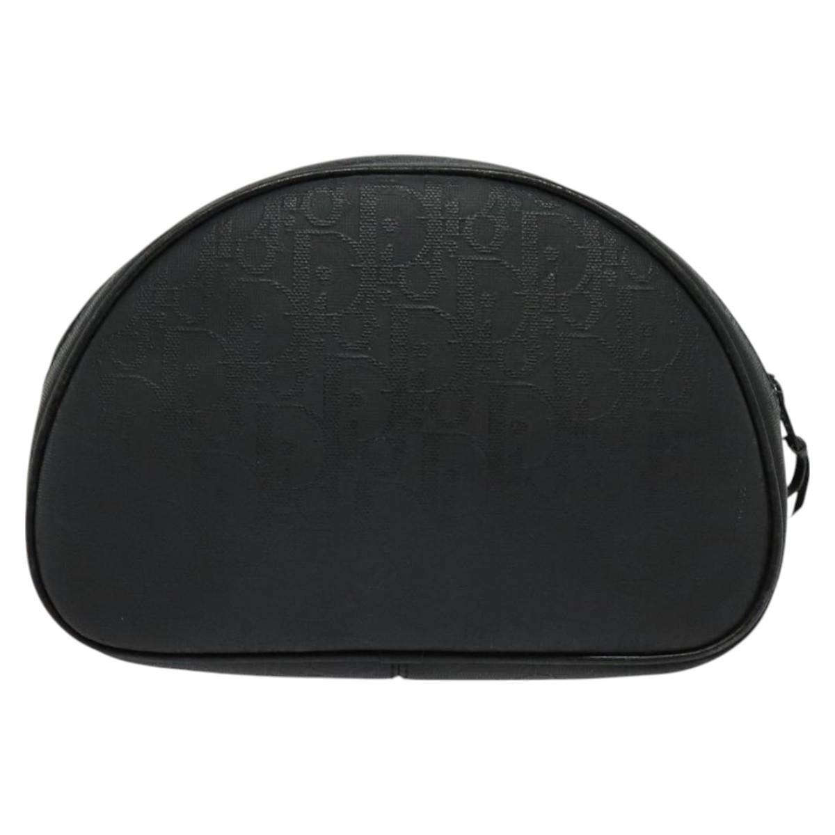 Christian Dior Vintage Trotter Pouch Canvas, BLACK, CANVAS, Clutche & pouche