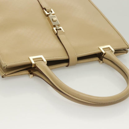 Gucci Vintage Jackie Handbag Leather, BEIGE, LEATHER, Handbag