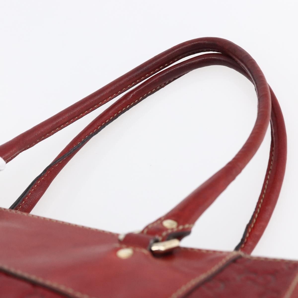 Gucci Vintage tote Leather, RED, LEATHER, Tote bag