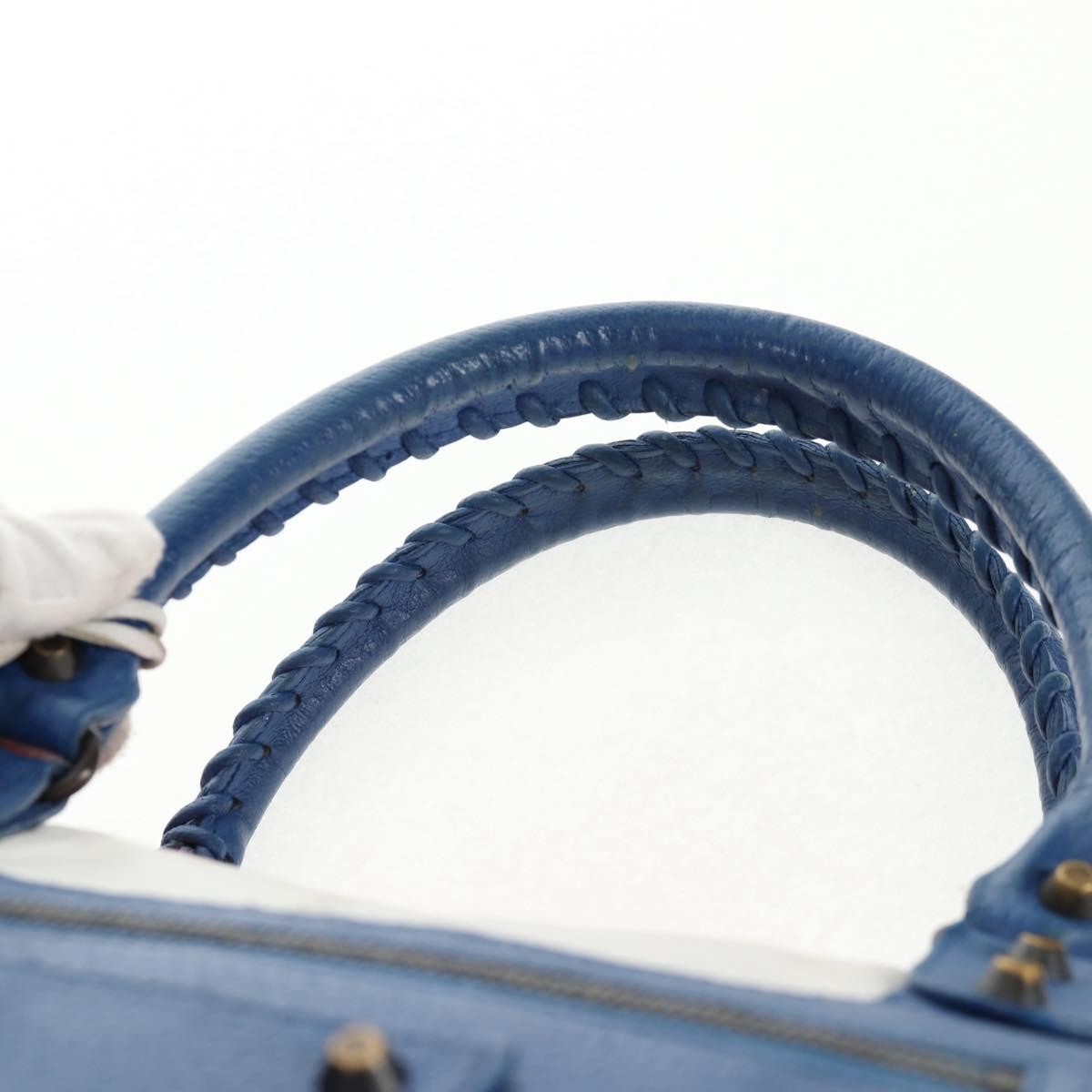 Balenciaga Work Classic Studs Bag Leather, WHITE, LEATHER, Handbag