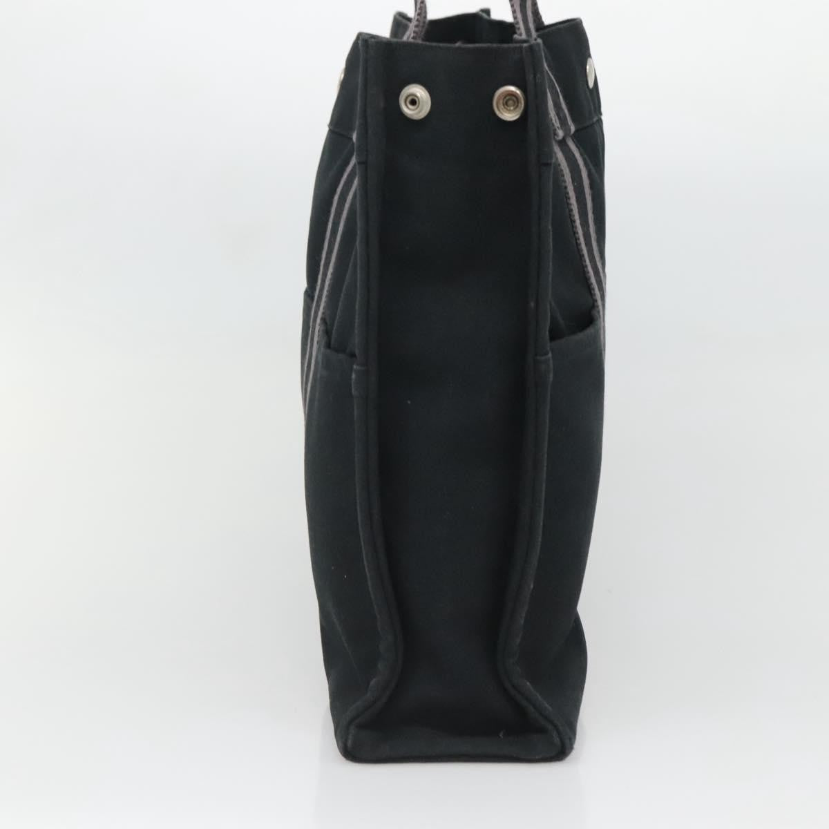 Hermes Fourre Tout Tote Canvas, BLACK, CANVAS, Tote bag
