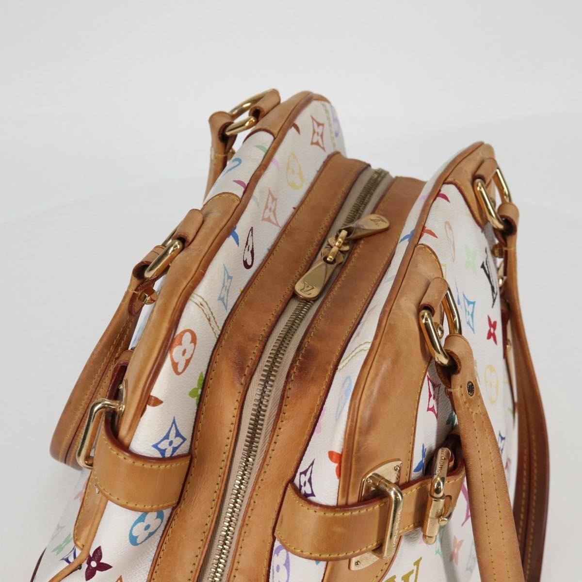 Louis Vuitton Claudia Handbag Monogram Multicolor, WHITE, CANVAS, Handbag