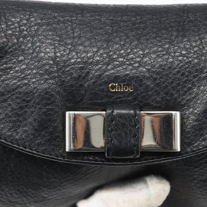 Chloe Lily Shoulder bag Leather, BLACK, LEATHER, Shoulder bag