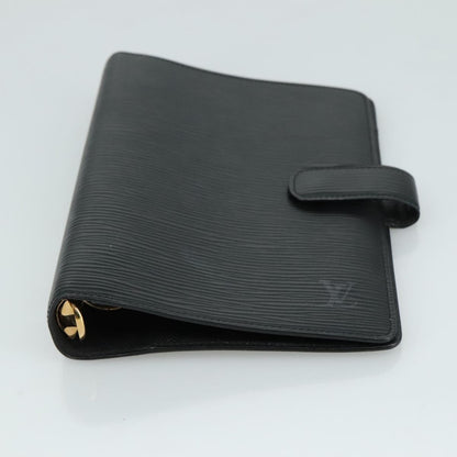 Louis Vuitton Agenda Cover Epi Leather, BLACK, LEATHER, Wallets