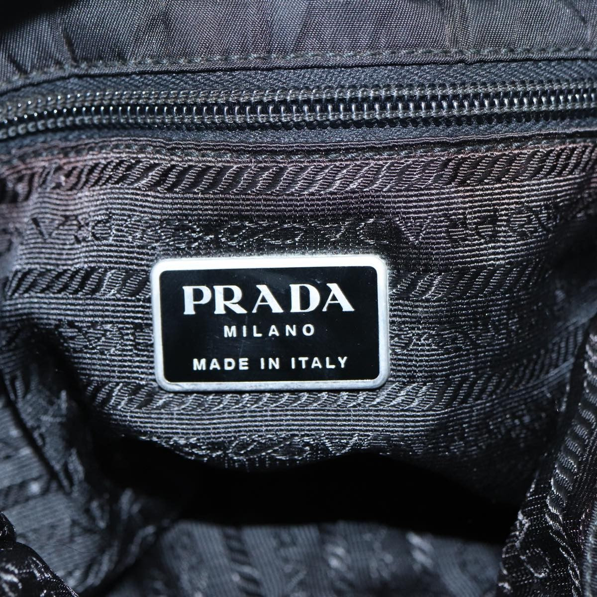 Prada Vintage Shoulder Bag Tessuto, BLACK, NYLON, Shoulder bag