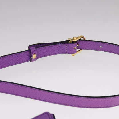 Celine Vintage turn lock shoulder bag Leather, PURPLE, LEATHER, Shoulder bag