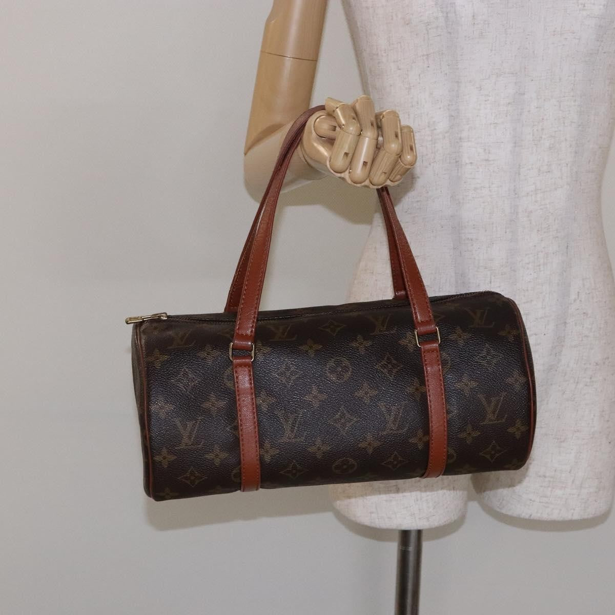 Louis Vuitton Papillon Handbag Monogram Canvas, BROWN, CANVAS, Handbag