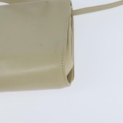 Celine Flap Shoulder Bag Leather, BEIGE, LEATHER, Shoulder bag