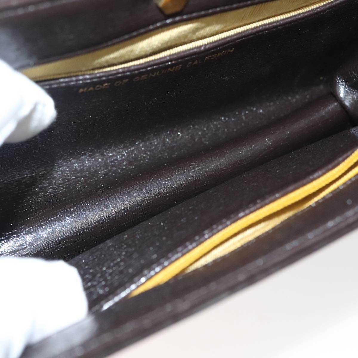 Christian Dior Vintage Shoulder Bag Leather, BROWN, LEATHER, Shoulder bag