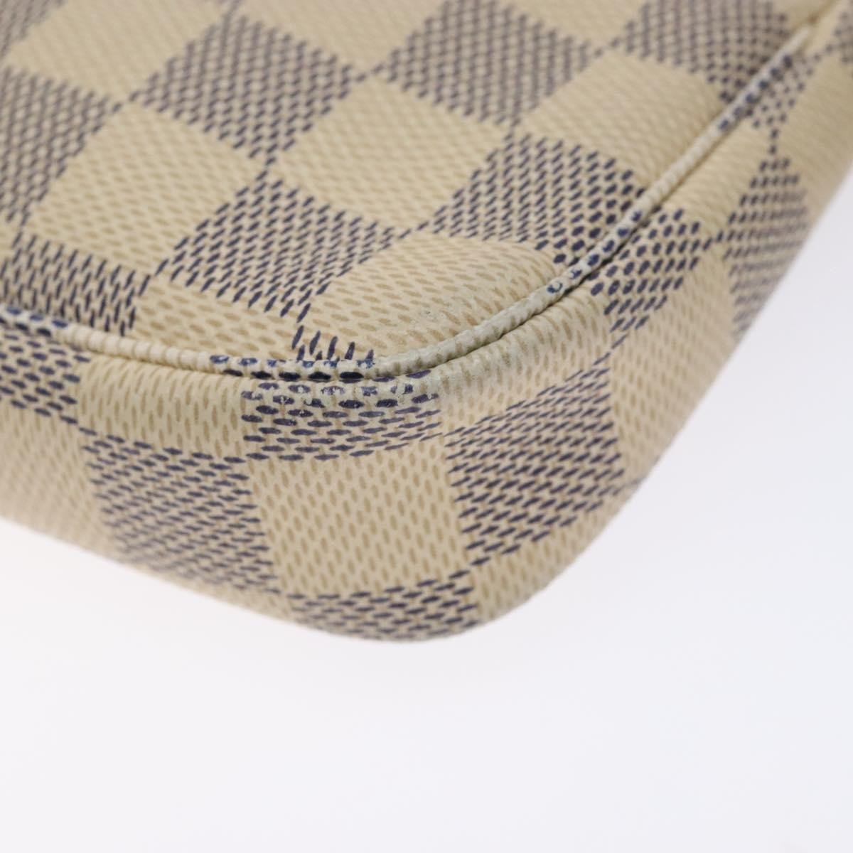 Louis Vuitton Pochette Accessoires Damier, WHITE, CANVAS, Clutche & pouche