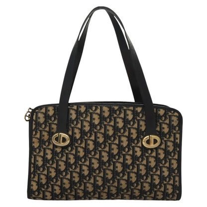 Christian Dior Vintage Trotter Shoulder Bag Canvas, NAVY, CANVAS, Shoulder bag