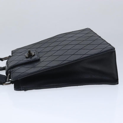 Chanel Vintage CC Turnlock Satchel Leather, BLACK, LEATHER, Handbag