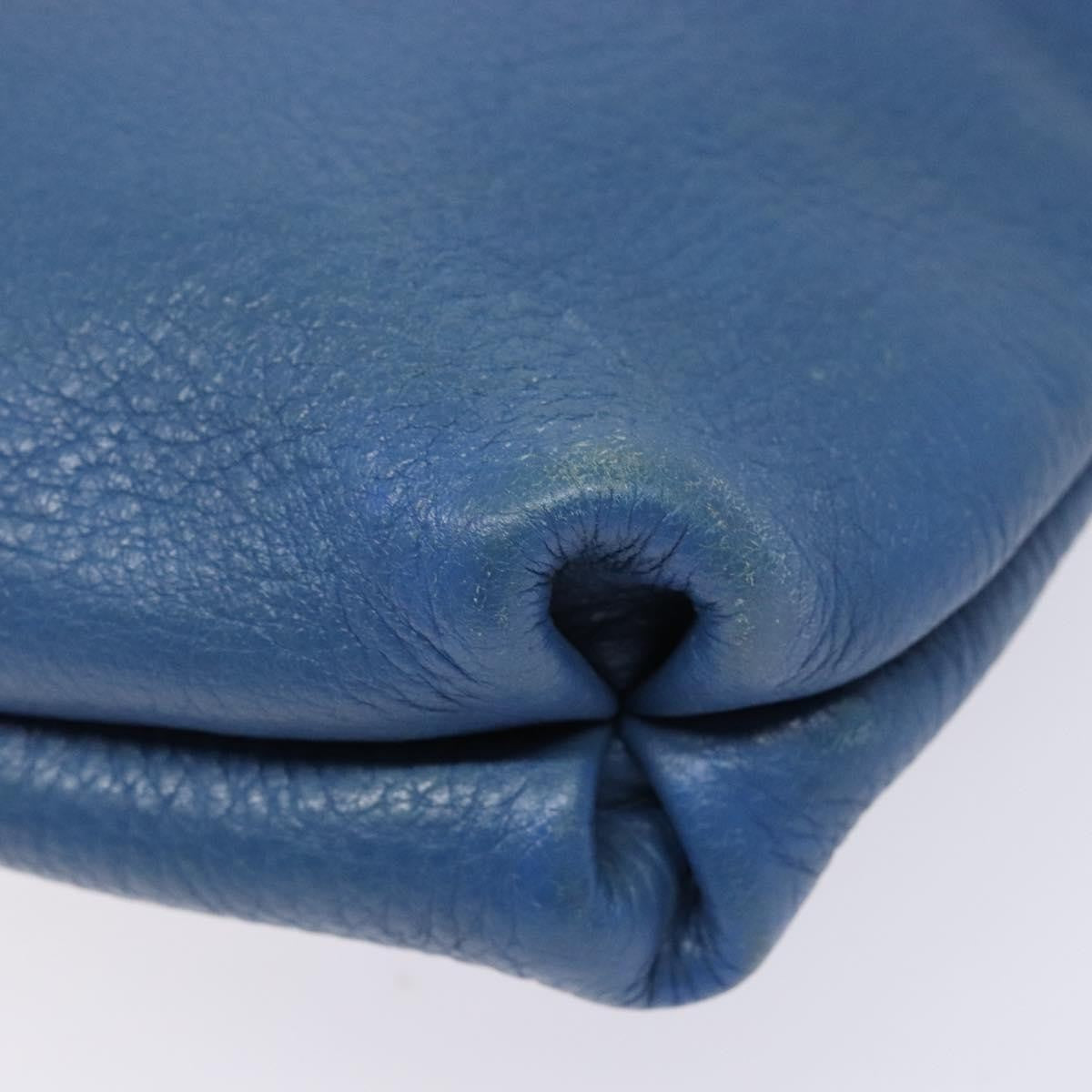 Salvatore Ferragamo Gancini Shoulder Bag Leather, BLUE, LEATHER, Shoulder bag