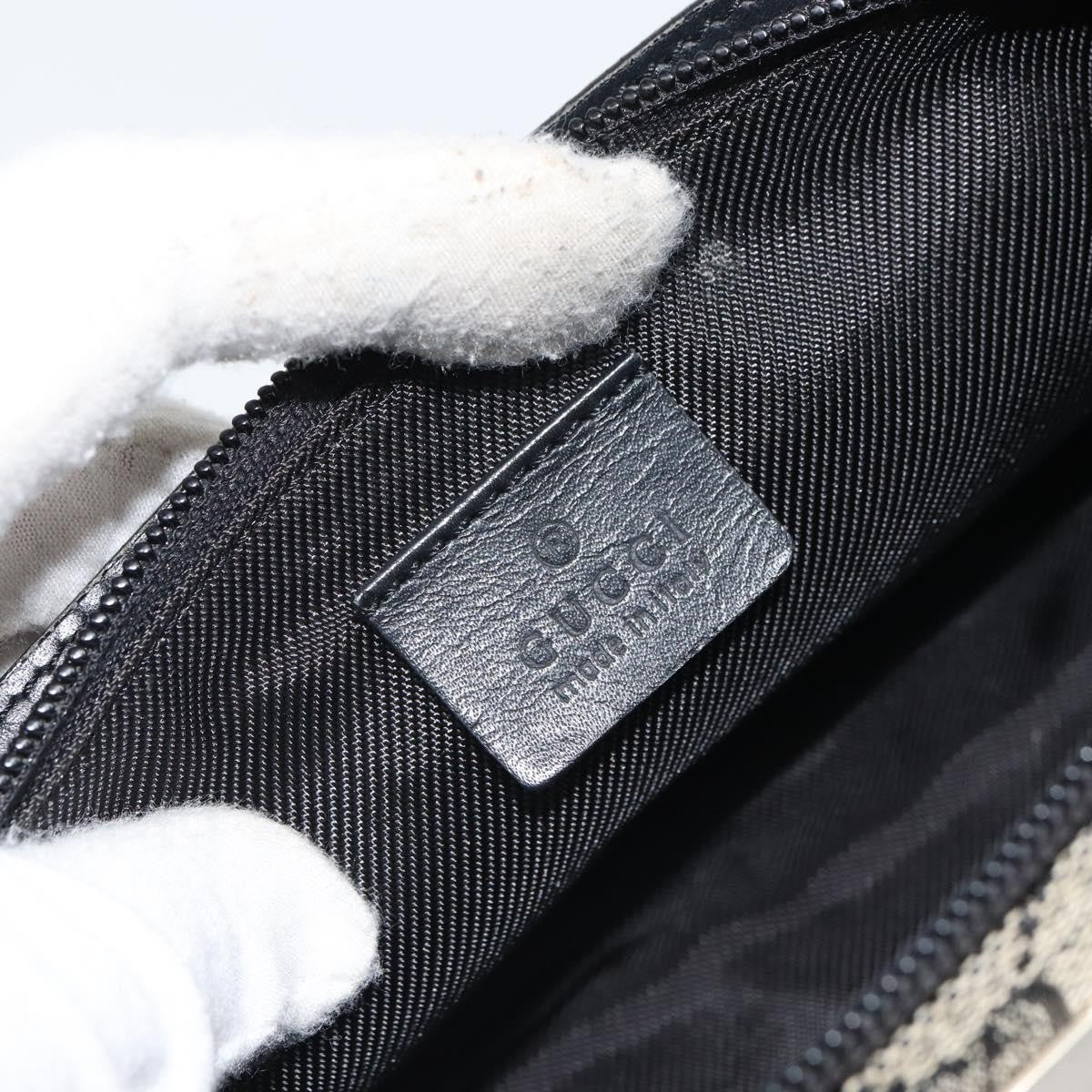 Gucci Vintage Boat Pochette GG Canvas, BLACK, CANVAS, Clutche & pouche