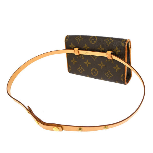 Louis Vuitton Florentine Waist Bag Monogram Canvas, BROWN, CANVAS, Clutche & pouche