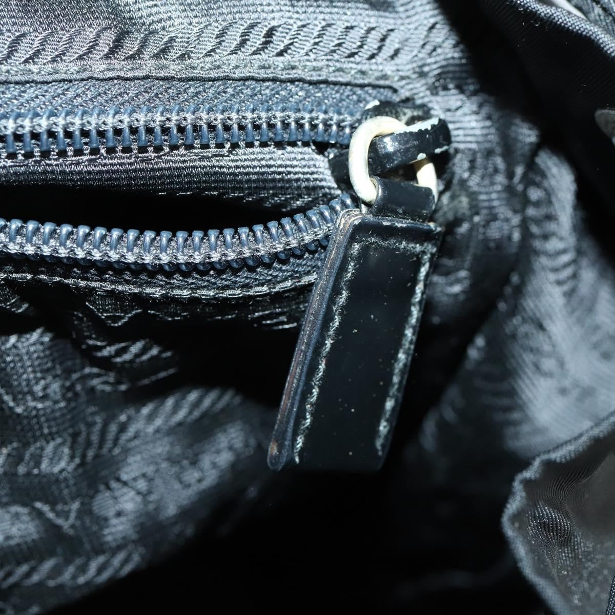 Prada Vela Double Front Pocket Backpack Tessuto with Saffiano Leather, BLACK, NYLON, Backpack