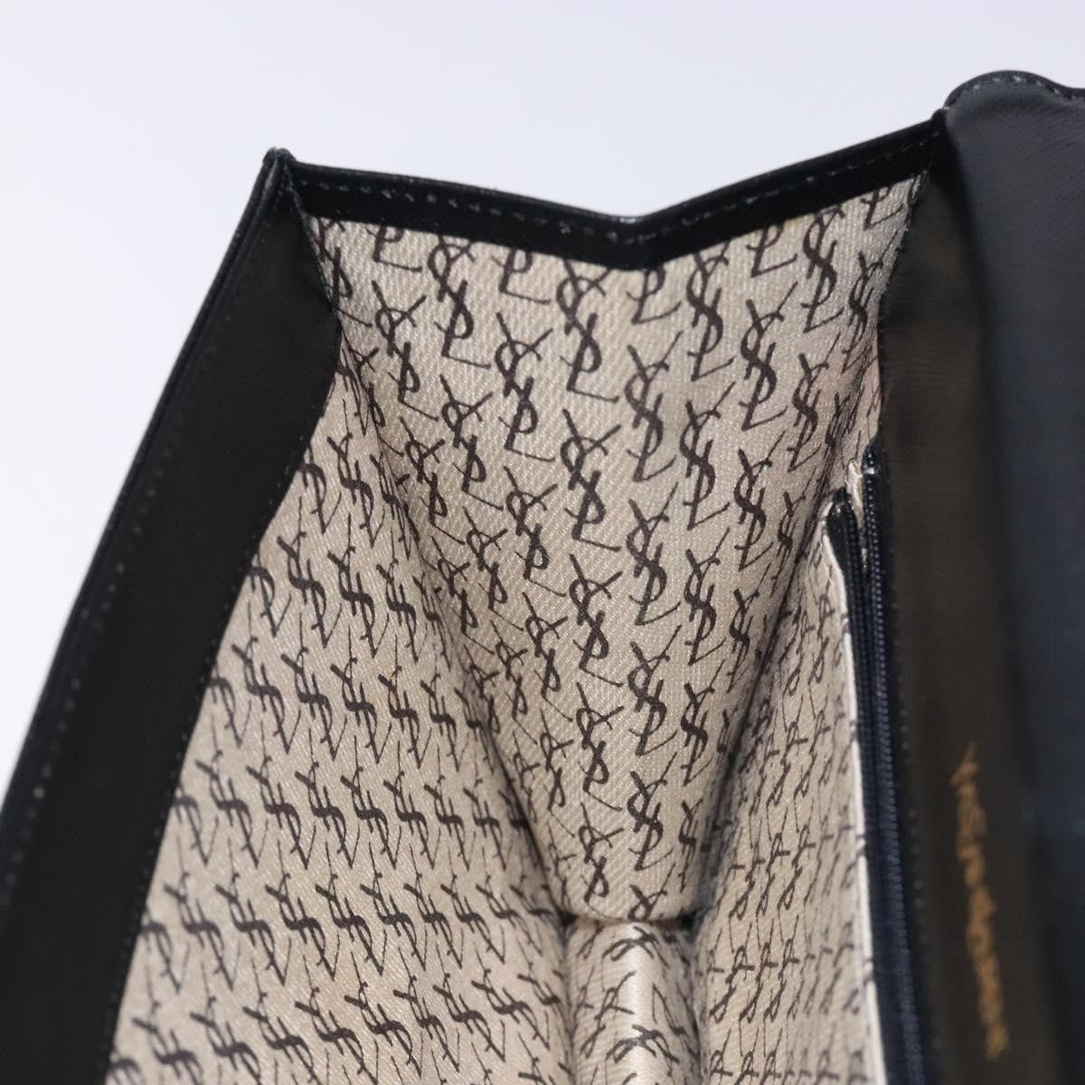 Saint Laurent Vintage Envelope Flap Clutch Leather, BLACK, LEATHER, Clutche & pouche