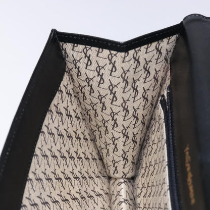 Saint Laurent Vintage Envelope Flap Clutch Leather, BLACK, LEATHER, Clutche & pouche