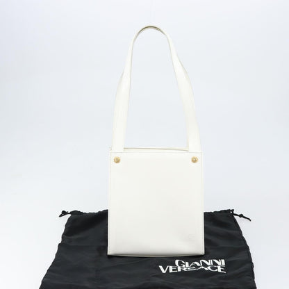 Versace Medusa Shoulder Bag Leather, WHITE, LEATHER, Shoulder bag