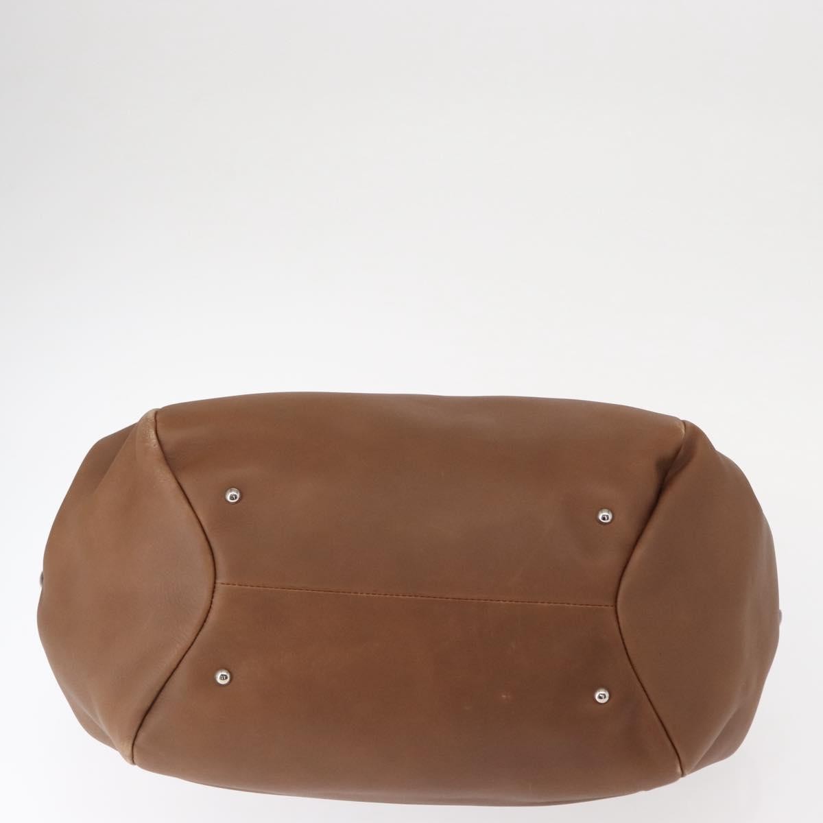 Salvatore Ferragamo Vintage Handbag Leather, BROWN, LEATHER, Handbag