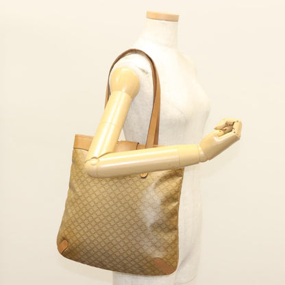 Celine Vintage Macadam Shopper Tote Coated Canvas, BEIGE, PVC, Tote bag