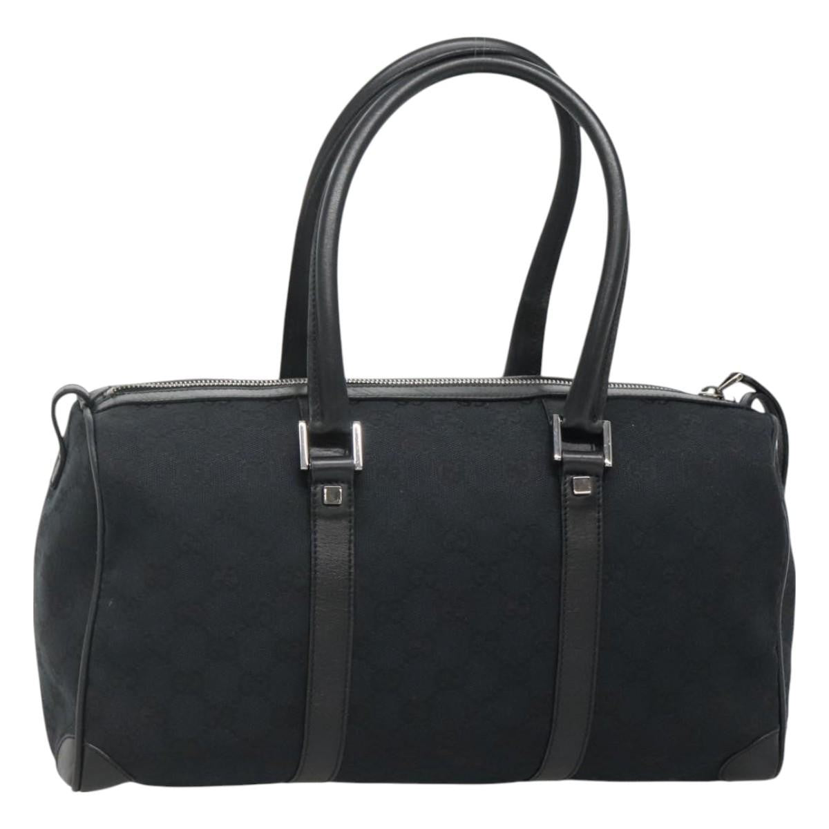 Gucci Vintage Zip Boston Bag GG Canvas, BLACK, CANVAS, Handbag