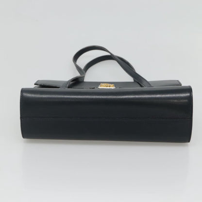 Christian Dior Vintage Handbag Leather, NAVY, LEATHER, Handbag