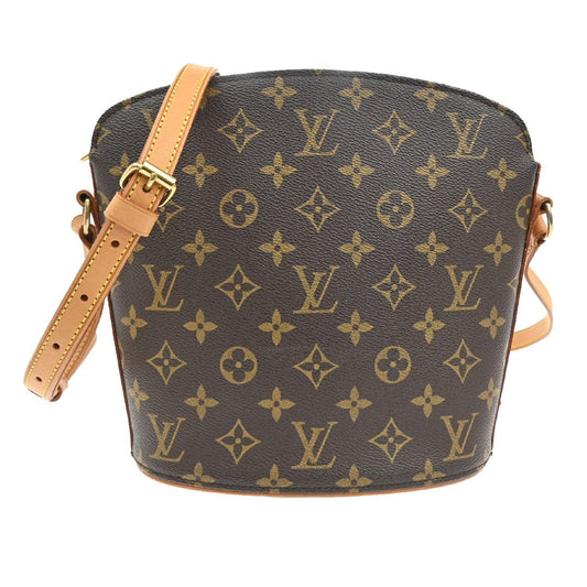 Louis Vuitton Drouot Handbag Monogram Canvas, BROWN, CANVAS, Shoulder bag