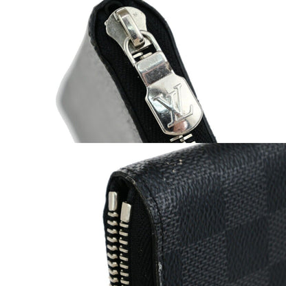 Louis Vuitton Zippy wallet vertical Damier Graphite, BLACK, LEATHER, Wallets