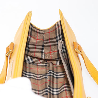 Burberry Vintage Handbag Leather, YELLOW, LEATHER, Handbag