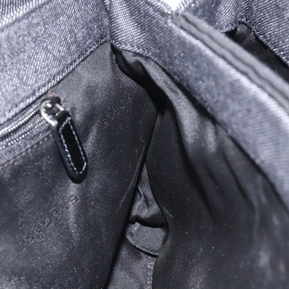 Bvlgari B.Zero1 Logomania Bag Canvas with Leather, BLACK, CANVAS, Shoulder bag