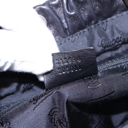 Gucci Heart Crest Handbag Leather, BLACK, LEATHER, Handbag