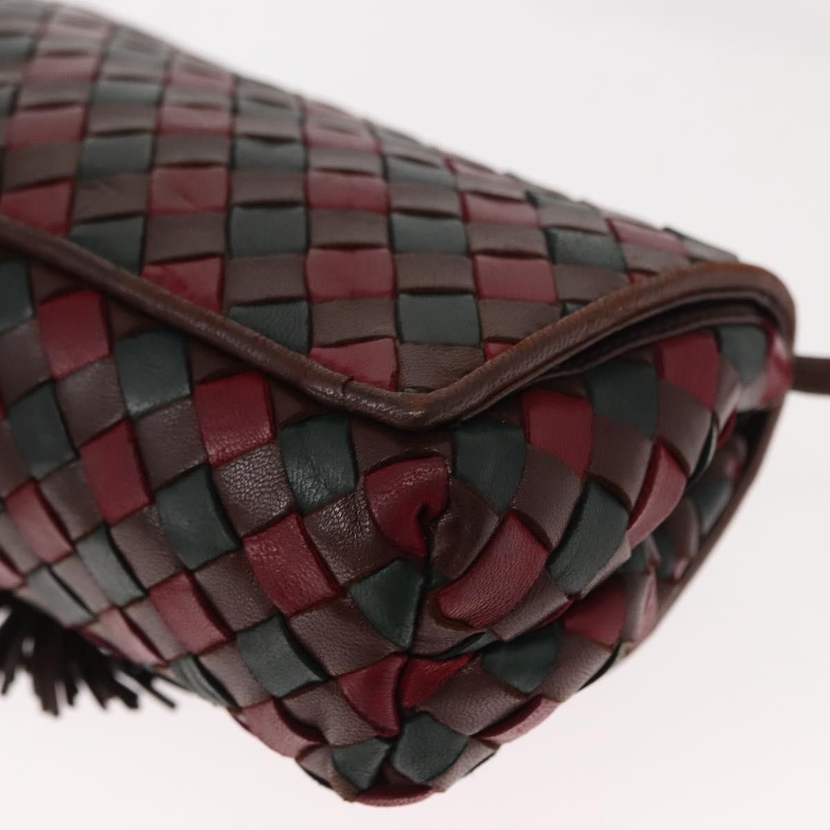 Bottega Veneta Intrecciato Clutch bag Calfskin, RED, LEATHER, Clutche & pouche