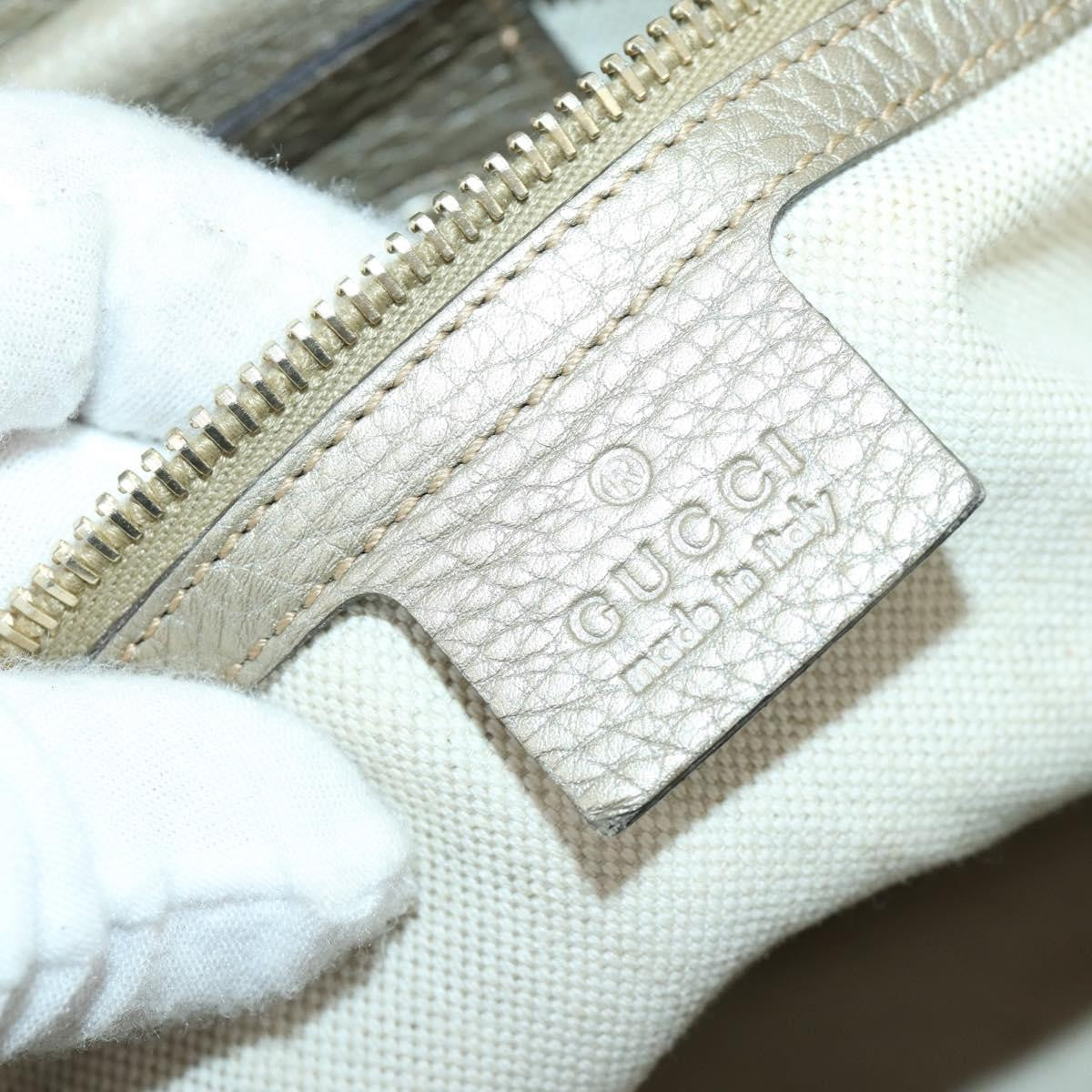 Gucci Bamboo Shopper Tote Leather, BEIGE, LEATHER, Tote bag