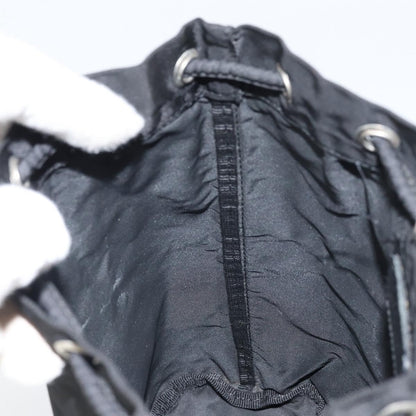 Prada Drawstring Travel Pouch Tessuto, BLACK, NYLON, Clutche & pouche