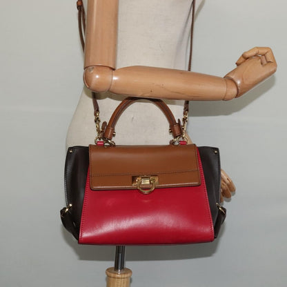 Salvatore Ferragamo Sofia Satchel Leather, RED, LEATHER, Handbag