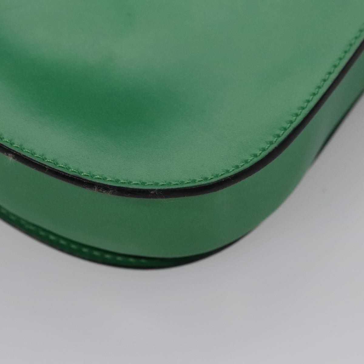 Celine Shoulder Bag Leather, GREEN, LEATHER, Shoulder bag