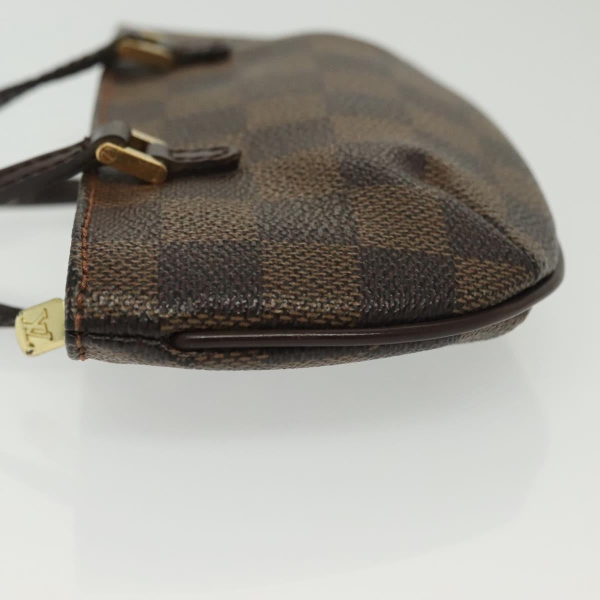Louis Vuitton Manosque Pochette Damier, Brown, Canvas, Clutch