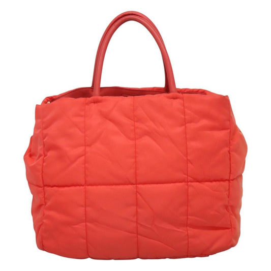 Prada Convertible Tote Quilted Tessuto, ORANGE, NYLON, Handbag