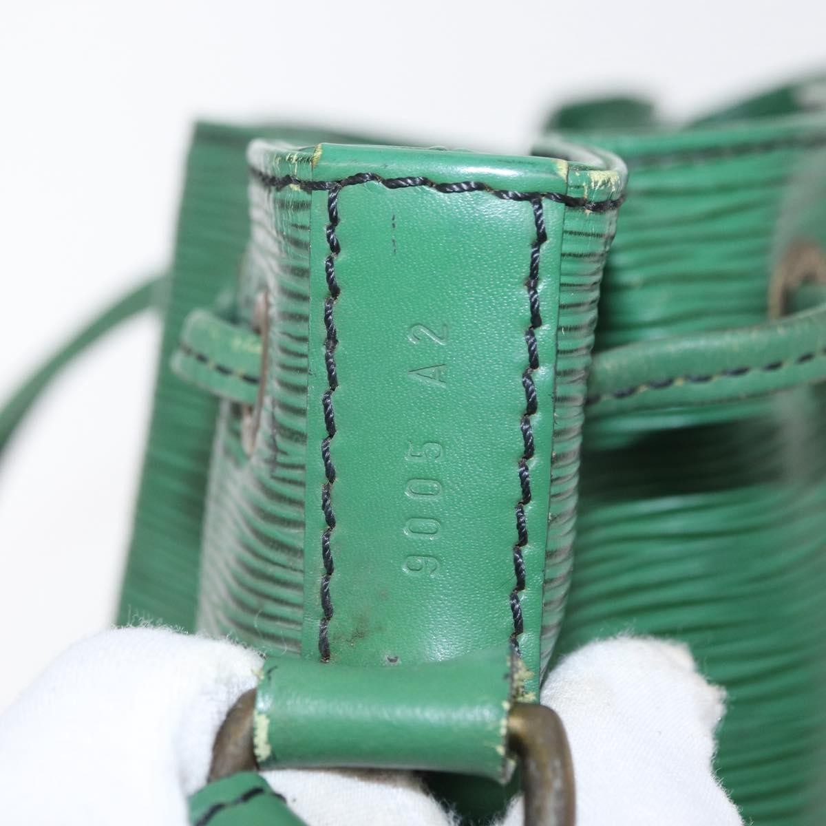 Louis Vuitton Petit Noe Handbag Epi Leather, GREEN, LEATHER, Shoulder bag