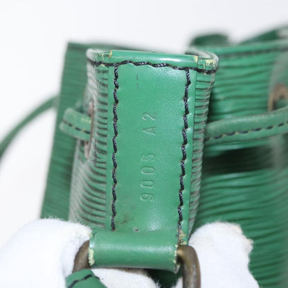 Louis Vuitton Petit Noe Handbag Epi Leather, GREEN, LEATHER, Shoulder bag