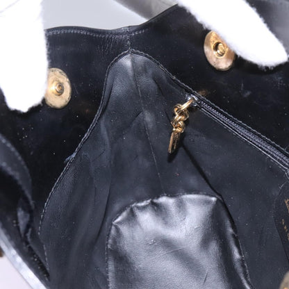 Salvatore Ferragamo Vintage Shoulder Bag Leather, BLACK, LEATHER, Shoulder bag