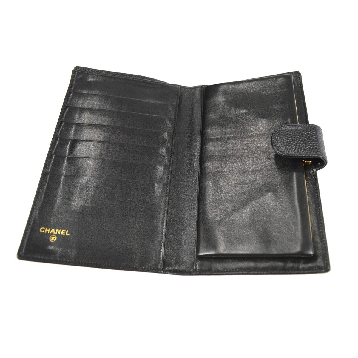 Chanel Timeless CC French Wallet Caviar, BLACK, LEATHER, Wallets