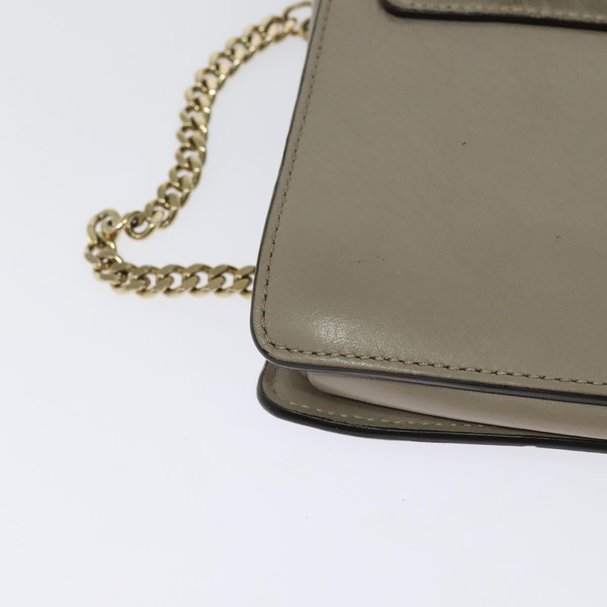 Chloe Faye Shoulder Bag Leather and Suede, Beige, Leather, Shoulder Bag