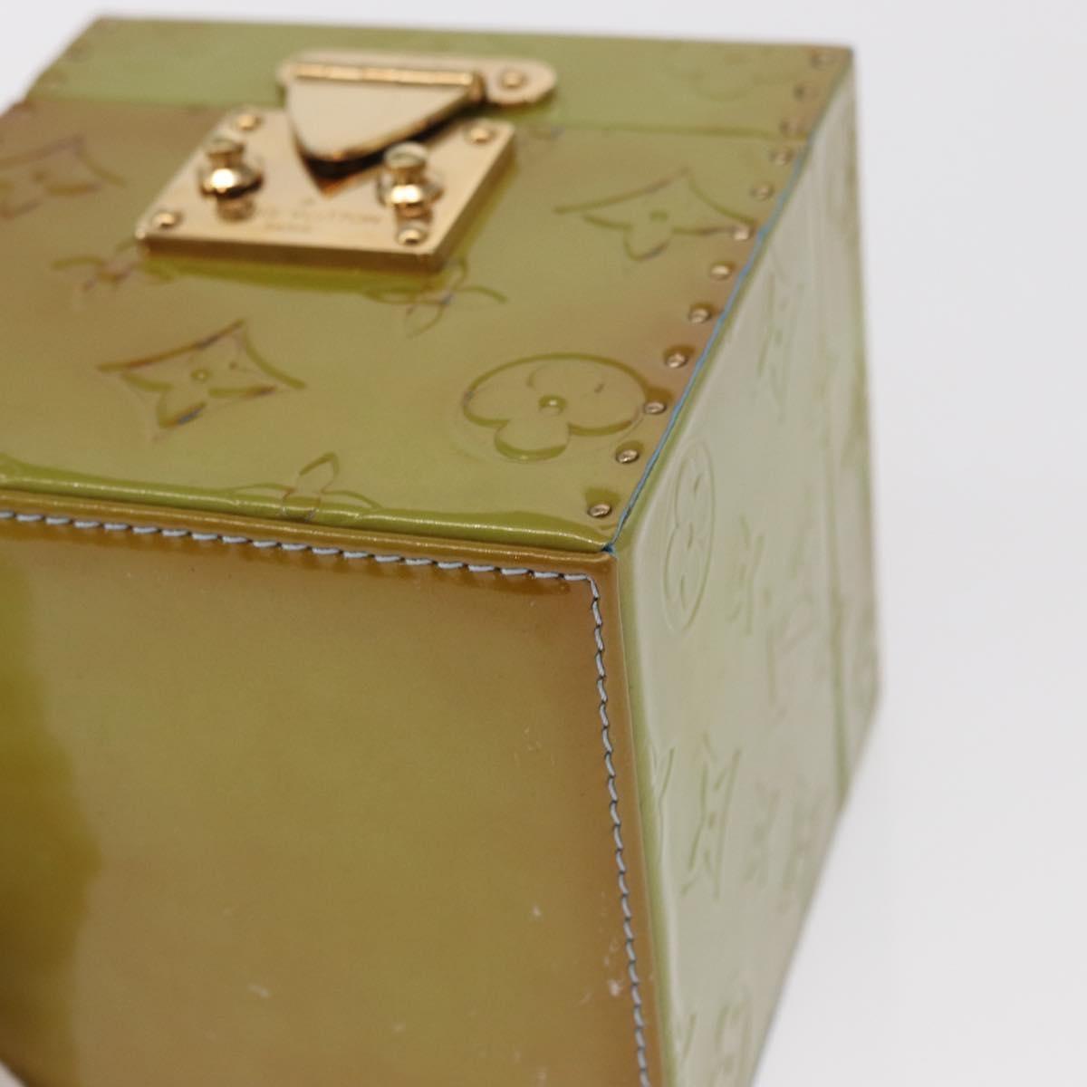 Louis Vuitton Bleecker Box Bag Monogram Vernis, Green, Patent Leather, Clutch