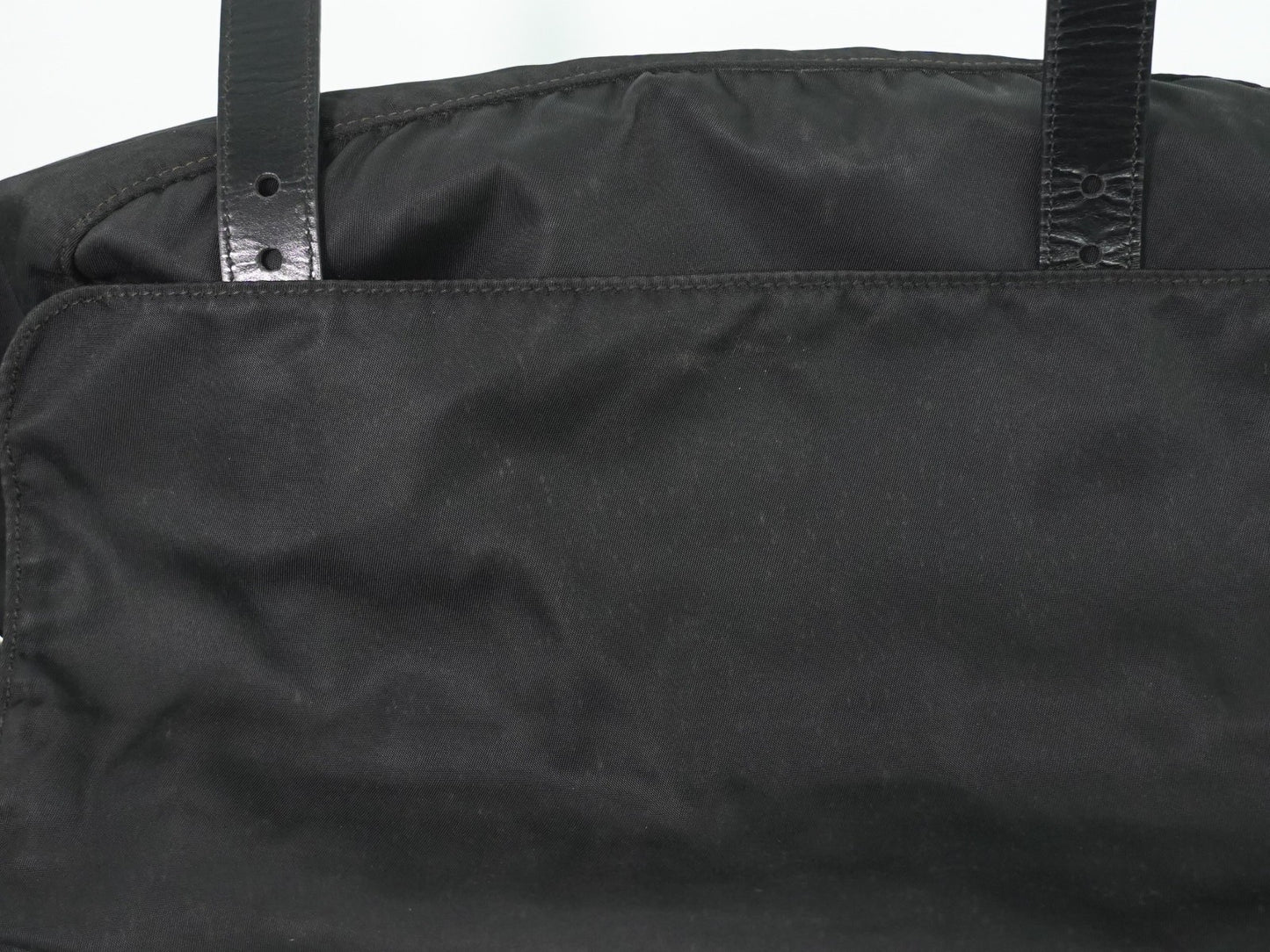 Prada Zip Buckle Messenger Bag Tessuto, BLACK, NYLON, Shoulder bag