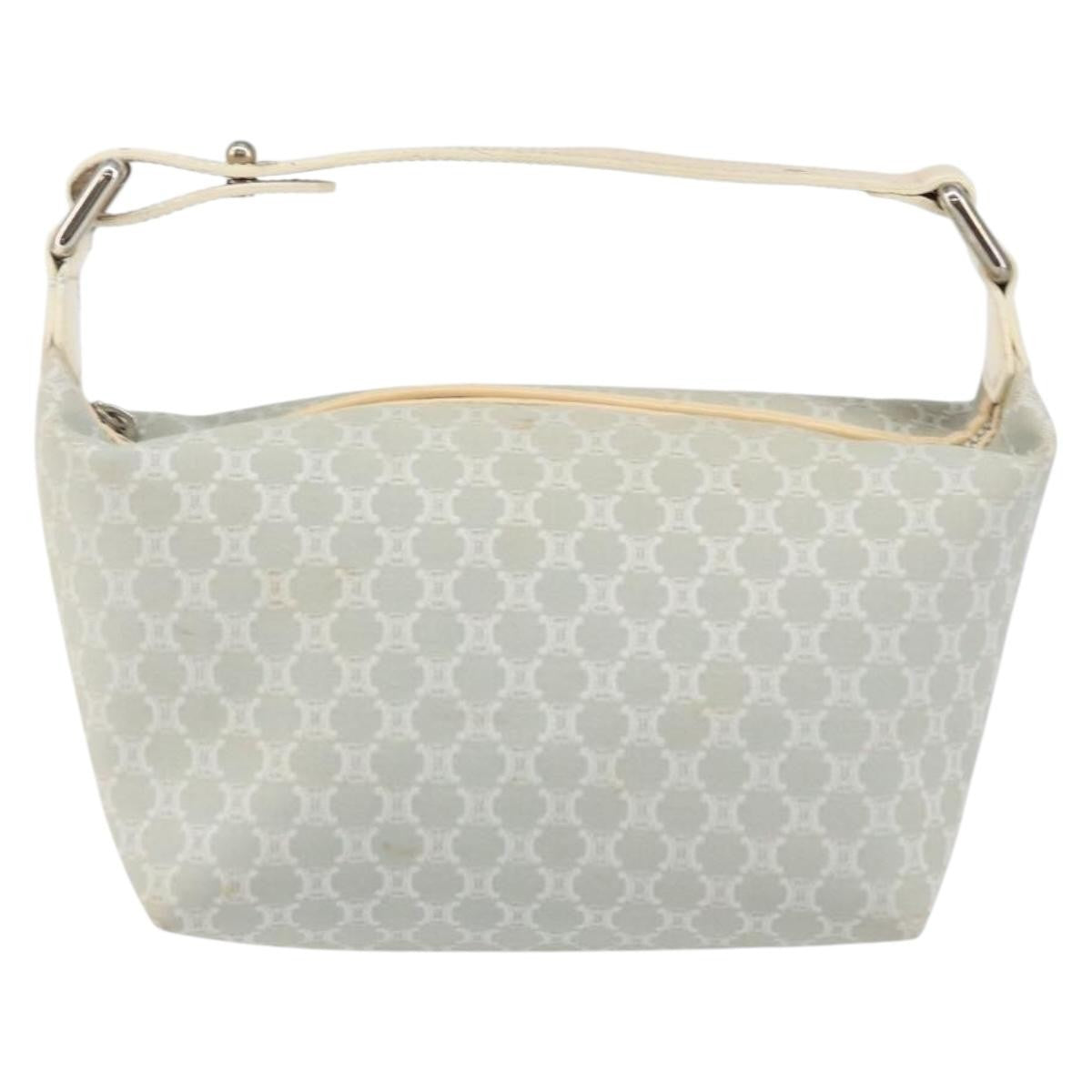 Celine Macadam Handbag Macadam with leather, SILVER, CANVAS, Handbag