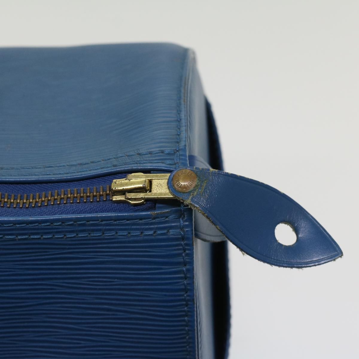 Louis Vuitton Speedy Handbag Epi Leather, BLUE, LEATHER, Handbag