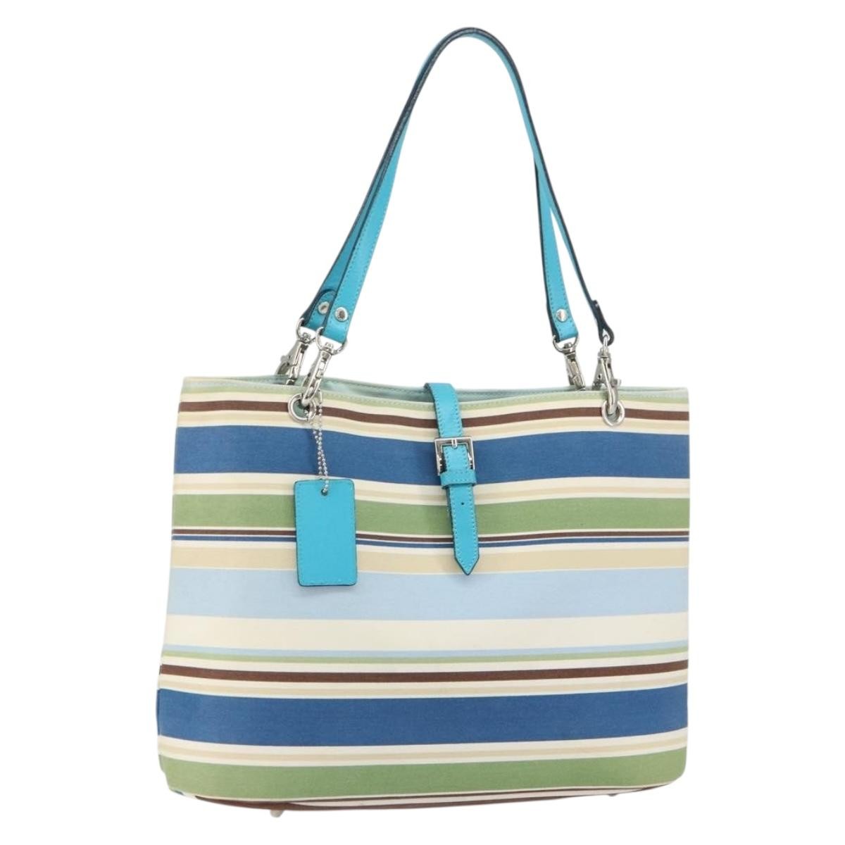 Burberry Vintage tote bag Canvas, BLUE, CANVAS, Tote bag